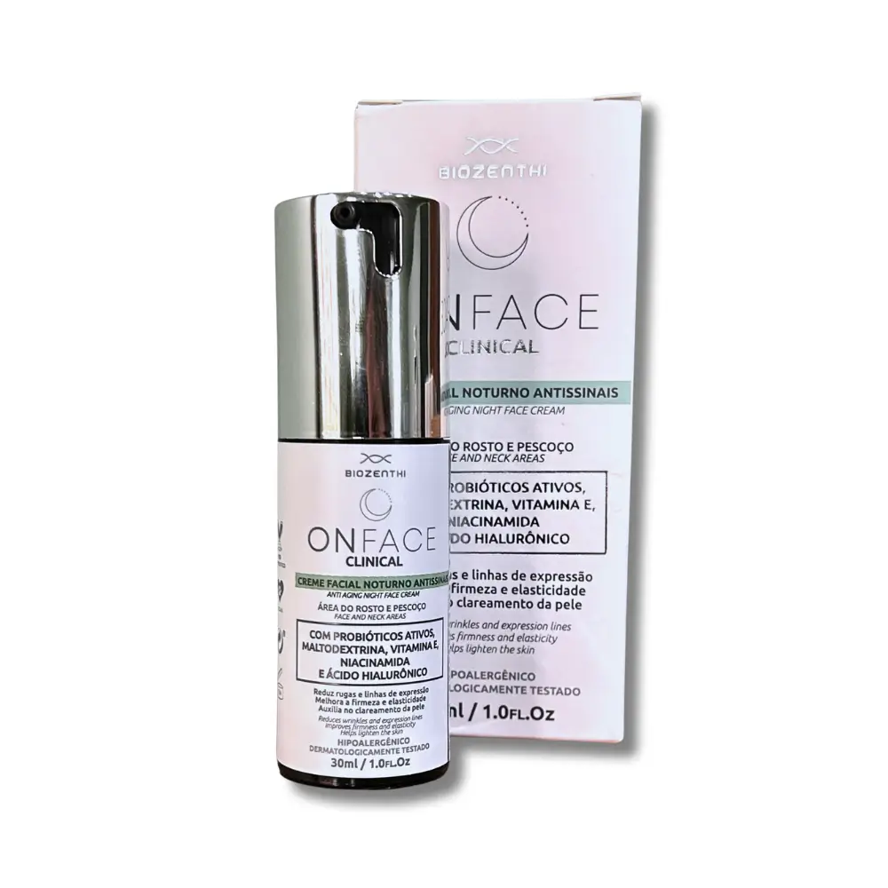 ONFACE-CLINICAL-NOTURNO-ANTISSINAIS-com-probioticos-ativos-Biozenthi-